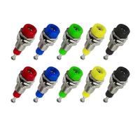 20 Piezas Conector Banana de 2mm, Tuerca de Poste de encuadernación, Piezas de Orificio de Prueba, Conector eléctrico, Terminal Jack con Conector Banana(20 Yellow)