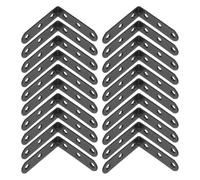 20 Piezas Conector de Ángulo Recto para Madera de Hierro Negro