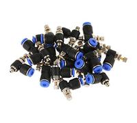 20 Piezas Conectores Neumáticos, Válvulas de Acelerador de Tubo, Válvula Neumática de Control de Flujo de Aire, Conector Rápido de Válvula de Acelerador, OD 4mm-M5 Conector de VáLvula de Aire