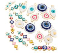 20 Piezas Conjunto Colgantes Ojos Maléficos para Diy Accesorios de Joyería para Fabricación de Collares
