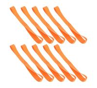 20 Piezas Correas de Amarre Lazo de Poliéster Naranja | Diseño de Bucle, Costura Reforzada y Sistema Pull-through, Anclaje Rápido para Remolques y Talleres