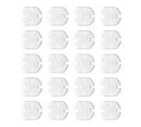 20 piezas cubierta de salida a prueba de niños 2 enchufes europeos protectores de zócalo para seguridad eléctrica Baby Proofing Home Office Use cubierta de zócalo a prueba de niños