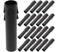 20 Piezas Cubiertas de Portalámparas para Velas Altas, Pp Negro