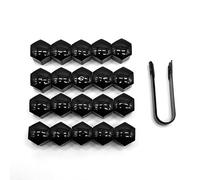20 Piezas Cubiertas para Chevrolet Corvette Stingray 2014, Tapas Tuercas Perno Rueda Cubiertas Tuercas de Neumáticos con Herramienta Extracción,Bla-ck-17mm