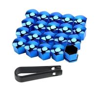 20 Piezas Cubiertas para Chevrolet Corvette Stingray 2014, Tapas Tuercas Perno Rueda Cubiertas Tuercas de Neumáticos con Herramienta Extracción,Blue-21mm