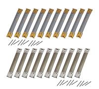20 piezas de 10 cm de metal marco flexible interno cierre de beso bolsa de bisagras, accesorios de bolsa de resorte para manualidades, fabricación de billetera 10 piezas de plata y 10 piezas de bronce