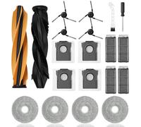 20 Piezas de Accesorios para Robots Aspiradores Dreame L40s Pro Ultra/X50 Ultra Complete/L50 Pro Ultra/,2 cepillos Principales 4 Bolsas de Polvo 4 filtros HEPA 4 paños de Limpieza 4cepillos Laterales