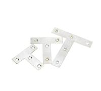 20 piezas de acero inoxidable en forma T for muebles, soporte hierro angular código 40 a 120 mm, conector placa empalme tablero madera Para Armarios Mesas(50mm(T-Shaped))