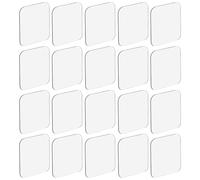 20 Piezas De Almohadillas Adhesivas De Doble Cara, Adhesivos De Pared Acrílicos Cuadrados Transparentes, Película Adhesiva Sólida, Suministros Diarios Para El Hogar (60 X 60 X 0,8 Mm)
