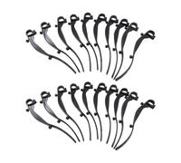 20 piezas de anclajes de malla para canalón al aire libre, clips de filtro, abrazaderas de cepillo, clips de fijación, clips universales