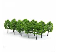 20 piezas de árboles modelo Diorama decoración plástico miniatura paisaje para ferrocarril wargaming paisajismo bonsái 7 cm verde DIY tren