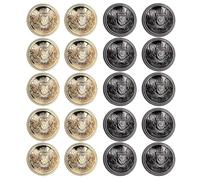 20 Piezas De Botones De Metal, Botones Vintage, Materiales De Costura, Suministros De Decoración De Ropa, Accesorios De Ropa.