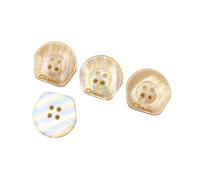 20 piezas de botones de resina clásicos de forma irregular de 25mm y 4 agujeros para decoración de ropa, accesorios de reparación