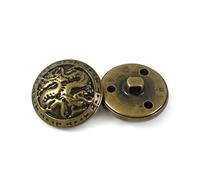 20 piezas de bronce envejecido/botones de Metal dorado dragón para trajes, camisa, abrigo, chaqueta, botones de vástago, accesorios de ropa de costura, 15mm