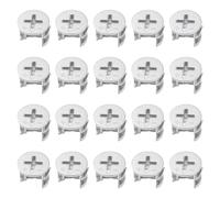 20 piezas de cerraduras excéntricas para conectores de muebles, tuercas excéntricas, tuercas de leva, tornillos de fijación de placas, adecuados para tableros de madera con un grosor de 10/16/18 mm