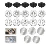 20 piezas de chapa de protección contra el calor, juego de reparación con placas de metal para el calor, discos de sujeción compatibles con el calor universal para coche, placa de protección térmica