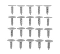 20 piezas de clips de moldura de plástico gris para automóvil, remache, agujero de 6 mm, cabeza de 26 mm