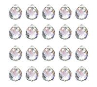20 Piezas de Cristales Colgantes, Prisma de Cristal 20 mm, atrapasoles Cristal, suncatcher para Ventanas, Colgante para candelabros, Esfera de para hogar y proyectos artesanales.