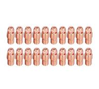 20 piezas de cuerpo de pinza TIG para consumibles de soplete de soldadura PTA, cuerpo de pinza de cobre con diámetro de orificio de 2,4 mm, compatible con pistolas de soldadura TIG