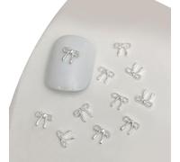 20 piezas de decoración de lazo de metal 3D para uñas, accesorios artísticos para un aspecto llamativo