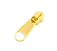 20 piezas de deslizadores de cremallera de nailon de 3#/5#/8#/10# con tirador simple o doble para coser tiendas de campaña,Sencillo de oro,N° 10