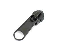 20 piezas de deslizadores de cremallera de nailon de 3#/5#/8#/10# con tirador simple o doble para coser tiendas de campaña,Negro-Sencillo,N°8