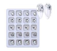 20 piezas de diamantes de imitación de resina de lujo 3D para decoración, anillos y pendientes