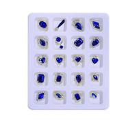 20 piezas de diamantes de imitación dorados y plateados para manualidades, aleación con parte trasera plana, suministros de decoración