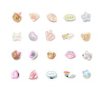 20 Piezas De Hebillas De Zapatos Con Agujeros De Dibujos Animados, Accesorios Divertidos Para Zapatos, Accesorios De Decoración De Zapatos De Bricolaje, Adecuados Para Sandalias, Pantuflas.