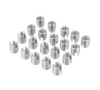 20 piezas de inserto roscado autorroscante de acero inoxidable SUS303 M8 x 15 mm, inserto helicoidal de reparación de roscas para aluminio y magnesio, instalación directa sin