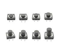 20 piezas de interruptores pulsadores táctiles microtáctiles momentáneos de 12 x 12 mm for panel de PCB, DIP de 4 pines, 12 x 12 x 4,3/5/6/6,5/7/8/9/9,5/10/11/12 mm(12x12x12mm)