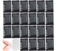 20 piezas de jabón desechable de hotel envueltos individualmente; jabón de barras de limpieza de lujo tamaño de viaje; jabón de manos para el hogar, hotel, camping, viajes