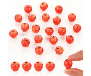 20 piezas de manzana pequeña 3D para casa de muñecas, microresina, frutas, mini cosas para jardín de hadas, decoración de paisajismo