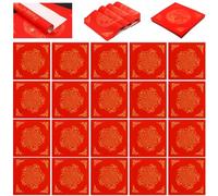 20 piezas de papel rojo en blanco Fu personaje Xuan papel rojo Dou Fang Xuan para decoraciones de festival de primavera y Año Nuevo chino (10 unidades)