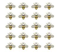 20 Piezas De Parches De Uñas De Abejas, Joyas De Perlas Con Incrustaciones De Diamantes, Lindas Joyas De Metal, Decoración De Uñas De Arte De Bricolaje, Accesorios Para Aderezos Para Manos.