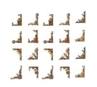 20 piezas de pegatinas de esquina con relieve ahuecadas para álbumes de recortes, vintage, para agenda de diario, álbum de fotos, funda de teléfono, suministros de diario