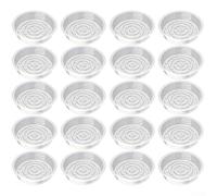 20 piezas de platillos de plástico transparente para macetas, soporte de control constante del agua, bandejas transparentes, antideslizantes, impermeables, juego de varios tamaños para interiores y
