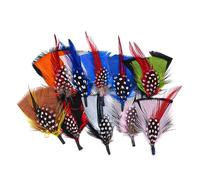 20 Piezas de Plumas para Sombreros, Plumas variadas para Sombreros, Accesorios Coloridos de Plumas Reales, Accesorios de decoración para Sombreros para Hombres y Mujeres, Multicolor