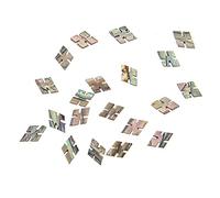 20 piezas de puntos incrustados de diapasón de guitarra Yootones de 5 x 9 x 2 mm, concha de abulón, estilo copo de nieve, compatible con guitarra, bajo, ukelelele, banjo, mandolina