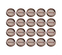 20 piezas de rejillas de ventilación redondas ABS cubiertas de ventilación efectivas para armarios, flujo de aire sin obstáculos (marrón)