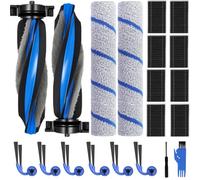 20 piezas de repuesto para ECOVACS DEEBOT X12S OmniCyclone / X12 | Kits de accesorios para aspiradora robot, incluye 2 cepillos principales, 8 filtros HEPA, 2 mopas de rodillo