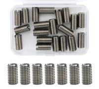 20 piezas de rosca M8 a M6 autorroscante reparación de roscas con ranura de corte, tuerca reductora de alto impacto para turbinas de vapor y dispositivos mecánicos