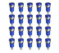 20 piezas de seguridad aislada, 32A, 4mm, Terminal toma banana, 5 colores, conector cable poste unión montaje en Panel hembra(CP Blue x 20pcs)