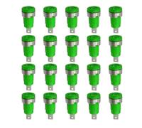 20 piezas de seguridad aislada, 32A, 4mm, Terminal toma banana, 5 colores, conector cable poste unión montaje en Panel hembra(CP Green x 20pcs)
