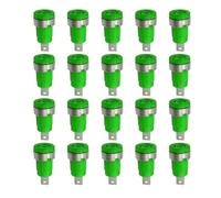20 piezas de seguridad aislado, 32A, 4mm, Terminal de toma de Banana, 5 colores, conector hembra de montaje en Panel, conector de cable de poste de unión(CP Green x 20pcs)