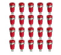20 piezas de seguridad aislado, 32A, 4mm, Terminal de toma de Banana, 5 colores, conector hembra de montaje en Panel, conector de cable de poste de unión(CP Red x 20pcs)