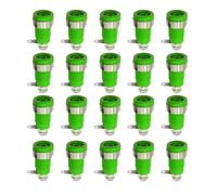 20 piezas de seguridad aislado, 32A, 4mm, Terminal de toma de Banana, 5 colores, conector hembra de montaje en Panel, conector de cable de poste de unión(LW Green x 20pcs)
