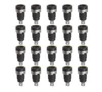 20 piezas de seguridad aislado, 32A, 4mm, Terminal de toma de Banana, 5 colores, conector hembra de montaje en Panel, conector de cable de poste de unión(CP Black x 20pcs)