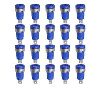 20 piezas de seguridad aislado, 32A, 4mm, Terminal de toma de Banana, 5 colores, conector hembra de montaje en Panel, conector de cable de poste de unión(CP Blue x 20pcs)