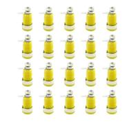 20 Piezas De Seguridad Aislado, 32A, 4mm, Terminal Toma Banana, 5 Colores, Conector Hembra Montaje En Panel, Cable Poste Unión(LW Yellow x 20pcs)